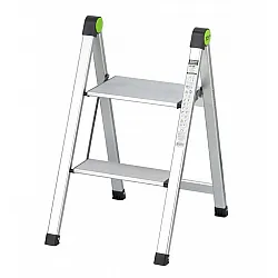 Hopfällbar Trappstege Mini Slim 2 Steg Aluminium 408x485x653mm, Stalco