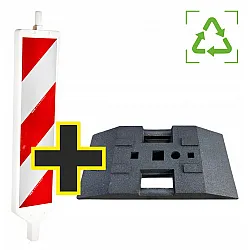 Traffic Guidance Sign U-21 a/b PVC 130cm Gen.1 Reflective Film + 25kg Rubber Base PREMIUM