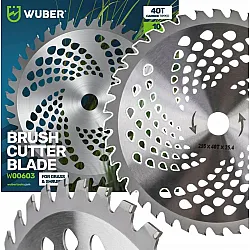 Röjsågsklinga 2st 255x25,4mm 40T Hårdmetalltänder med Reducerring 20mm, Wuber