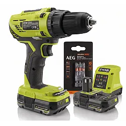 Slagborrmaskin Skruvdragare 18V One+ med 2x 2,0Ah Batteri och Laddare, Ryobi