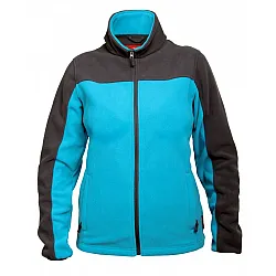 Ladies Fleece Jacket, Turquoise and Grey, l , CE, LAHTI