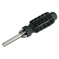 Screwdriver with 5Bits with Ind. Storage Holes in Handle. .