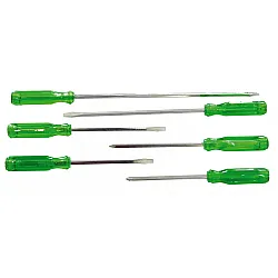Go Through Sd 6Pcs set Green Transparent Handle