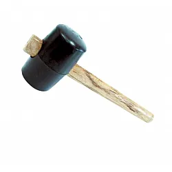 Gummiklubba med trähandtag, 58 mm dia., 350G