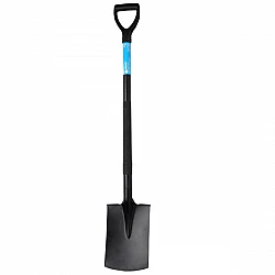 Spade av härdad metall, metallskaft 1150 mm