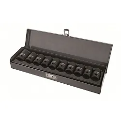 Impact Socket set 10 pcs 1/2, 10-22 mm, Cr-Mo, Proline