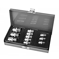 TORX Socket set 11 Pieces - 1/4, 3/8, 1/2, TORX E4-E20, Proline