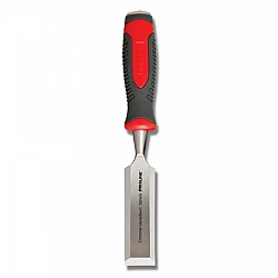 Stämjärn för trä 25 mm, Platt, Förstärkt, Chrome-Vanadium 60 HRC, Hantag av Kompositmaterial (TPR), Halkfri Yta, Proline