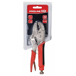 Locking Pliers 180 mm, Round Jaws, Rubberized Grip, Proline