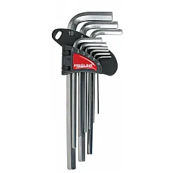 Extra Long HEX Key set 9 Pieces 1.5-10 mm CV Steel, Proline