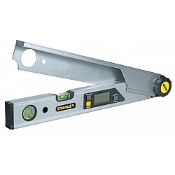 Vinkelmätare med vattenpass, digital med LCD skärm, 0-180 grader, nogrannhet 0.1gr., 40 cm, aluminium, STANLEY