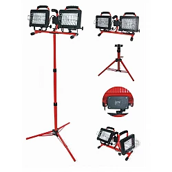 Lampa på justerbart stativ 2 x 500W, Portabel, Proline