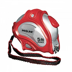 Måttband 3-8m, Metall Vit, Dubbelsidig, med Magnet, 16-25 mm, CE, Proline