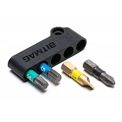 BITMAG composite, magnetic bit holder for 5 bits, fits most drills, Made in Sweden