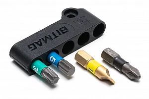BITMAG composite, magnetic bit holder for 5 bits, fits most drills, Made in Sweden
