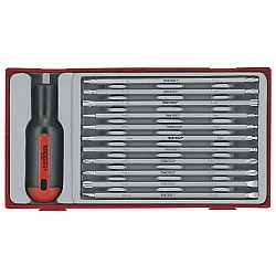 Skruvmejselsats 12 delar, långa skruvmejslar TENG Tools TTMD12D