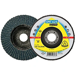 Lamellslipskiva 10st, FI=125, kornst. 80, SMT624 Supra, Klingspor