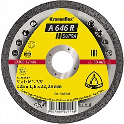Kapskiva 25st för metall 125 x 1.6 x 22 A646 R Supra, Klingspor