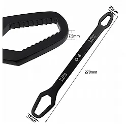Ringnyckel universal 8-22 mm, 270 x 8 mm, CrV svart, ersätter 35 nycklar