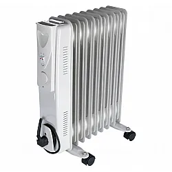 Oil-filled radiator 2000W-3000W with thermostat, wheels, 230V, Volts