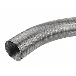Flexible stainless steel pipe, 110 mm, for chimneys and exhaust venting, 1 meter