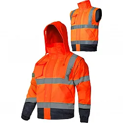 High-Visibility Jacket, Padded with Detachable Sleeves, CE, LAHTI