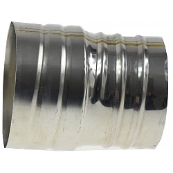 Pipe Connector, 1 piece, 110 mm stainless steel, for assembling flexible pipes (exhaust pipes, chimney pipes, etc.).