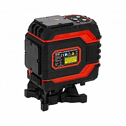 Laservattenpass 360° grönt korslaserkit 2D självinställande, 2 strålar, l=25m, ±1.5 mm/5m, IP54, Li-Ion 3000mAh, 5/8 och 1/4 stativgänga, Proline
