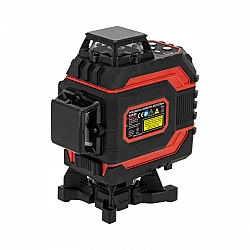 Laservattenpass 360° grönt korslaserkit 4D självinställande, 4 strålar, ±1.5 mm / 5 m noggrannhet, IP54 skydd, 25 m arbetsområde, Li-Ion 5200 mAh batteri, 5/8 och 1/4 stativgänga, Proline