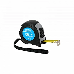 Måttband 8M/25 mm, 2Xstop, Strap, CE, Rubb.case, Mega