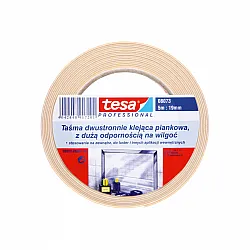 Dubbelsidig tejp mjuk TESAFIX 5m:19 mm, vit, Tesa
