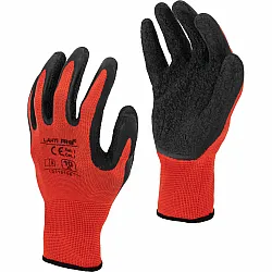 Gloves Latex Black-Red L211207P, 12 Pairs, 7, CE, LAHTI