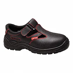 Sandals, No Toe Cap, Leather, Black, O1 Src, 40 , CE, LAHTI