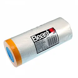 Painting Foil with Tape, 180 cm x 20 m, Clear Edges, Beast