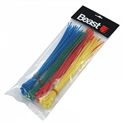 Färgade kabelband nylon 200 x 2, 5 mm 120 st, mixade färger