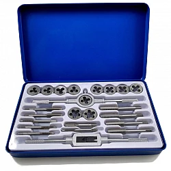 Dies and Taps set 24 Pieces Hardened Steel Metal Box