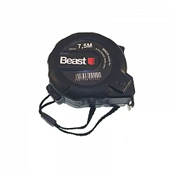 Measuring Tape 7.5m Length 25 mm Width Rubber Grip, Beast