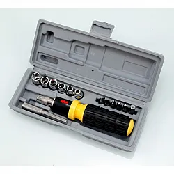 Screwdriver set with Sockets and Bits, 14 Pieces, Beast