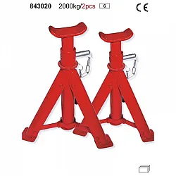 Bilstöd 2-Pack 2000 kg Höjdjusterbara TUV GS-certifierade