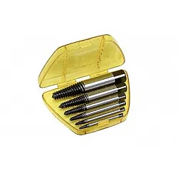 Screw Extractor set 3-18 mm, 5 Pieces, Plastic Case