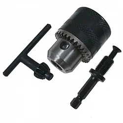 Adapterhuvud för borrmaskin, HEX + nyckel 3/8