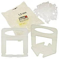 Tile Leveling Clamps, 1.5 mm Joint Width, 100 Pack, Beast