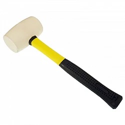 tinsmiths hammer, rubber, 60 mm, white, fiberglass