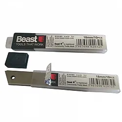 Tapetknivblad 18 mm, härdat stål, 0, 4 mm tjocklek, Beast