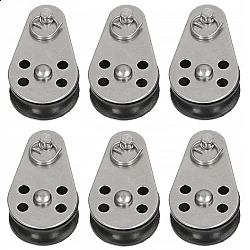 Mini Pulley Block 6 pcs 25 mm Stainless Steel Nylon Sheave Max Rope 5 mm, Z1-1000001