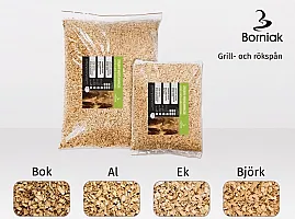 Grill- och rökspån 2.5 kg / 10L, ekologiska spån, flis för rökar