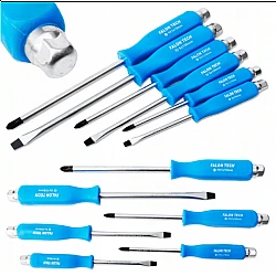 Impact Screwdriver Set 6 Pieces, Steel and Ergonomic Handle, Falon-Tech