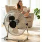Circulation Fan Floor Standing 50 cm 110 W Chrome Metal 3 Speeds