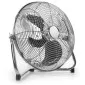 Floor Fan Industrial Air Circulator 120W 50 cm 3 Speeds Chromed Steel Silver
