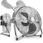 Floor Fan Industrial Air Circulator 120W 50 cm 3 Speeds Chromed Steel Silver
